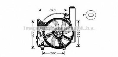 AVA QUALITY COOLING ol7531 -  Вентилятор, охлаждение двигателя